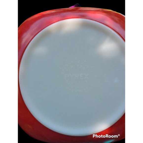 Pyrex A-9 525B-025 Red 2.5 Qt Square Hostess Bowl Serving...